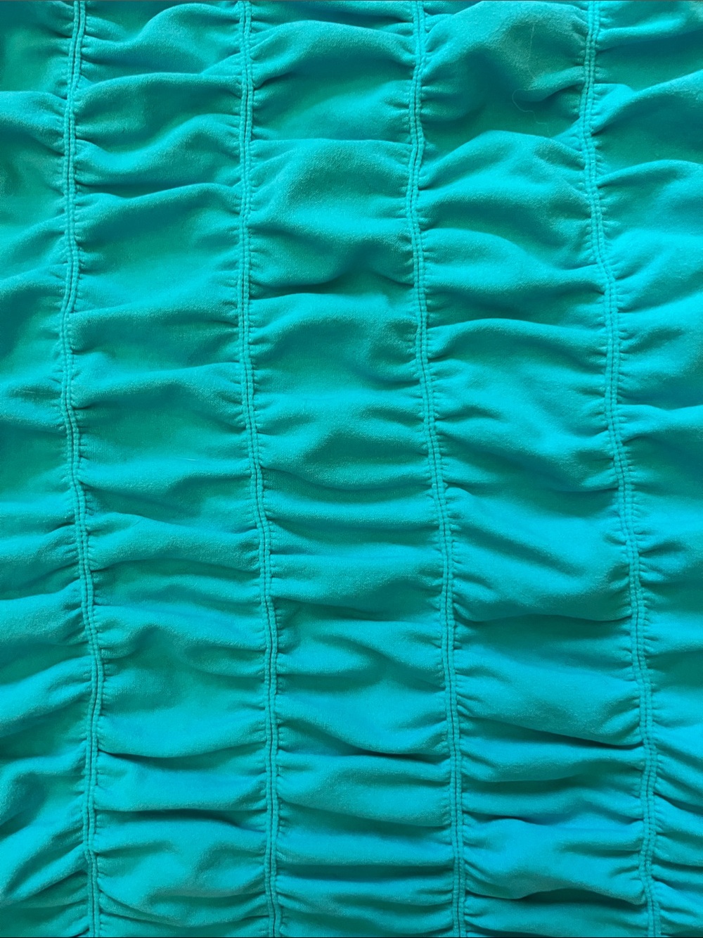 Last Tango Turquoise Ruched Tank Top - Picture 6 of 8